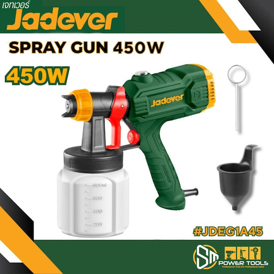 Jadever Electric Paint Spray Gun 450W with 0.8lt Container