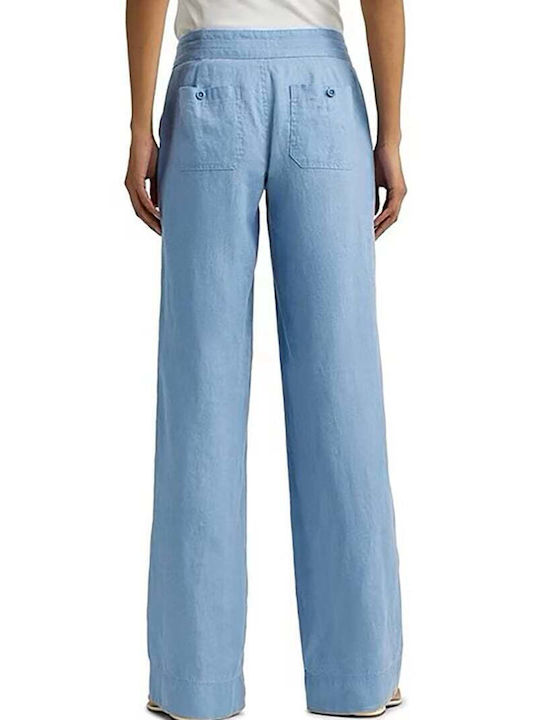 Ralph Lauren Women's Fabric Trousers Light Blue