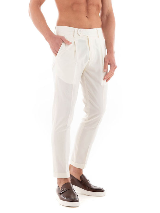 Paul Miranda Men's Trousers in Regular Fit Off White