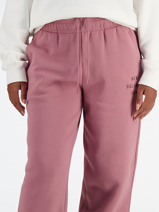 Παντελόνι Φόρμας με Λάστιχο Fleece Rosewood Ροδί