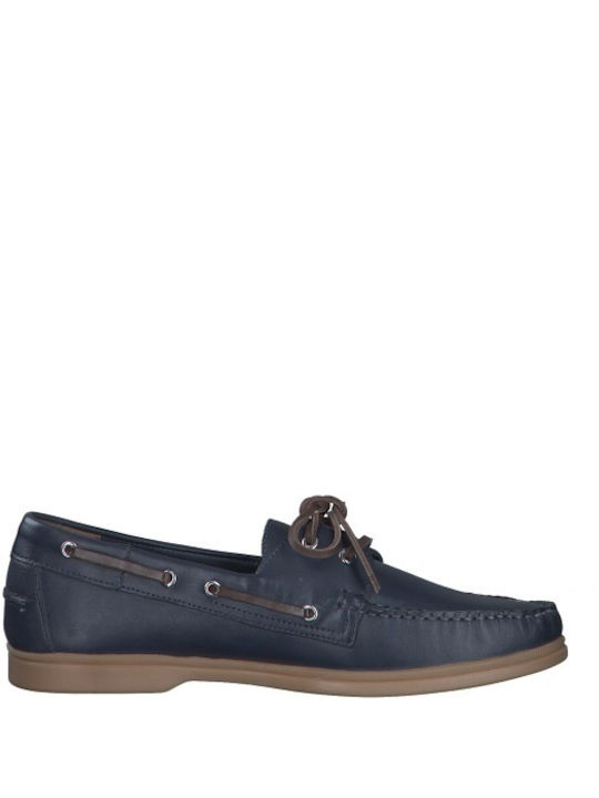 Marco Tozzi Men's Leather Moccasins Blue