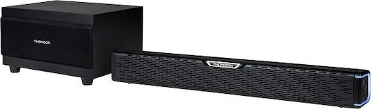 Thomson SB60BTS Soundbar Bluetooth und HDMI 120W mit kabellosem Subwoofer und Fernbedienung Schwarz