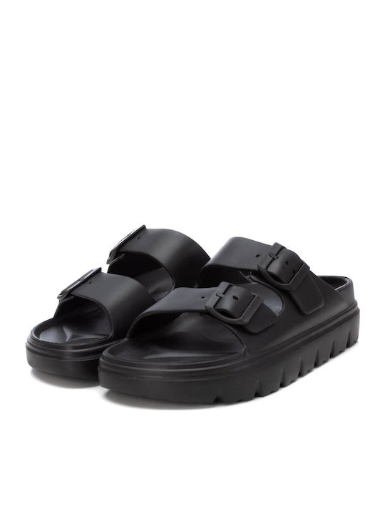 Flip Flops In Sandal Style With Platform In Black Colour