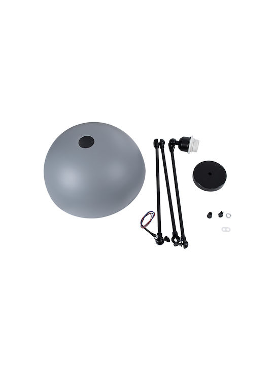 GloboStar Lotus Hängelampe Gray Glocke mit Fassung E27 30x21cm.