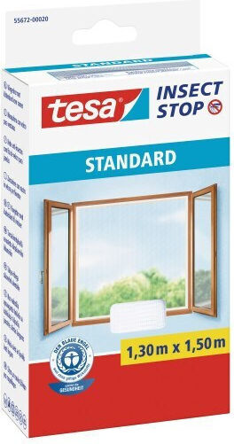 Tesa Cutcase Standard Σίτα Παραθύρου με Σκρατς Σταθερή Inox Λευκή 130x150cm