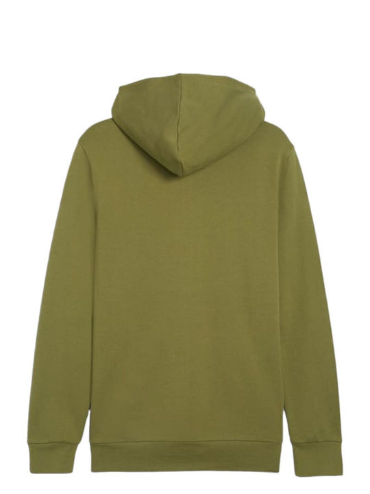 Puma Better Men's Sweatshirt Jacket with Hood and Pockets Green