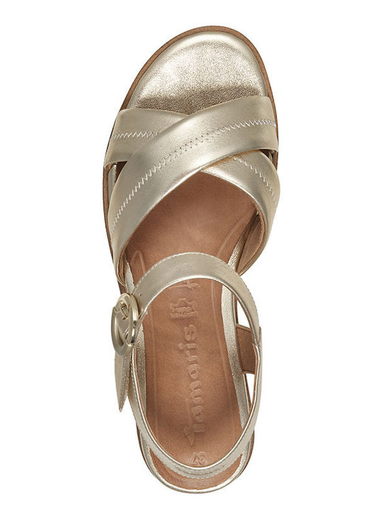 Damenplattformen Light Gold