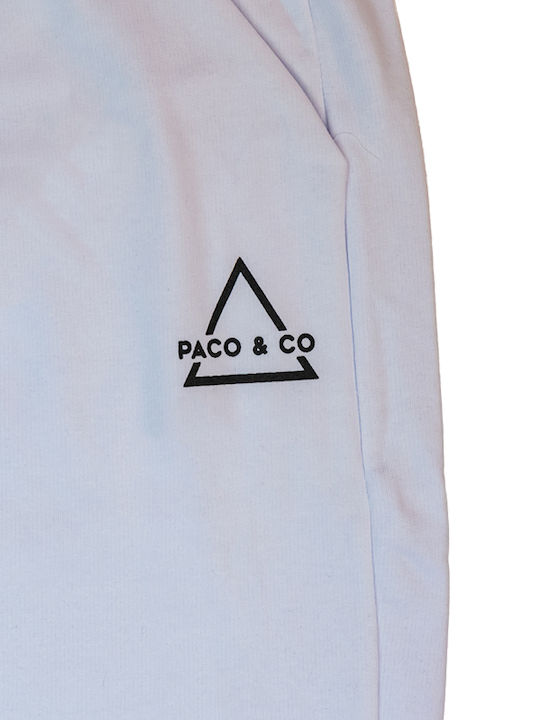 Paco & Co Men's Sweatpants WHITE