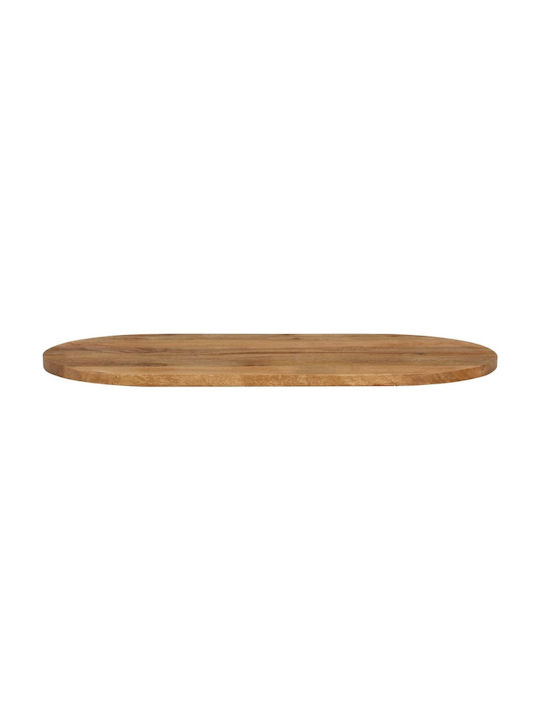 vidaXL Oval Tischoberfläche aus Massivholz Brown 110x50x2.5cm 370147 1Stück