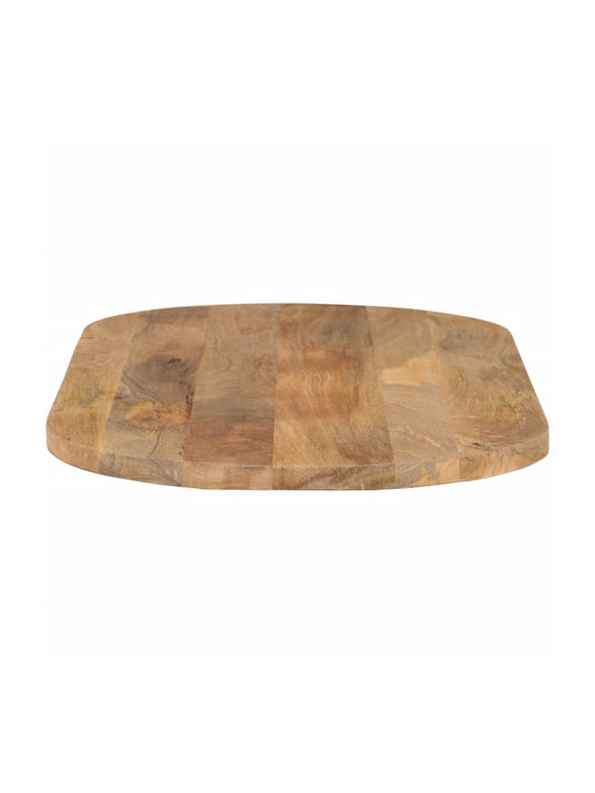 vidaXL Oval Table Surface made of Solid Wood Brown 90x40x3.8cm 370133 1pcs