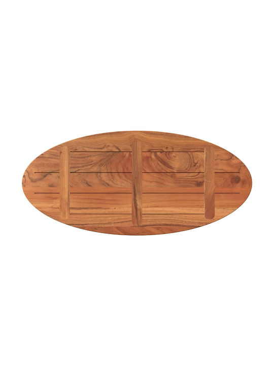 vidaXL Oval Table Surface made of Solid Wood Acacia 100x40x2.5cm 370800 1pcs