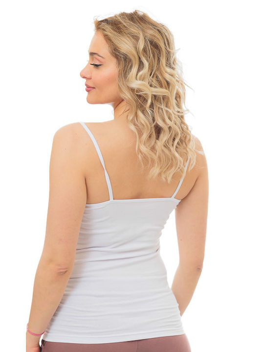 Women's T-Shirt with Spaghetti Strap White