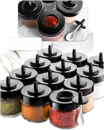 Hermia Spice Jar Glass Transparent 12pcs