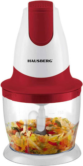 Hausberg HB-4503RS Πολυκόπτης Multi 300W με Δοχείο 750ml Κόκκινος
