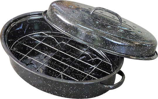 Homestyle Dutch Oven Oval Made of Aluminum with Grill 42x32cm 1pcs