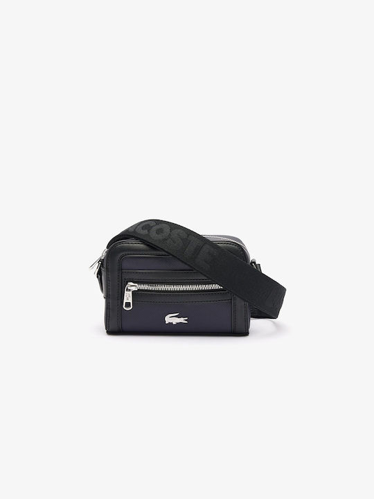 Lacoste Din piele Geantă de damă Crossbody Albastru marin