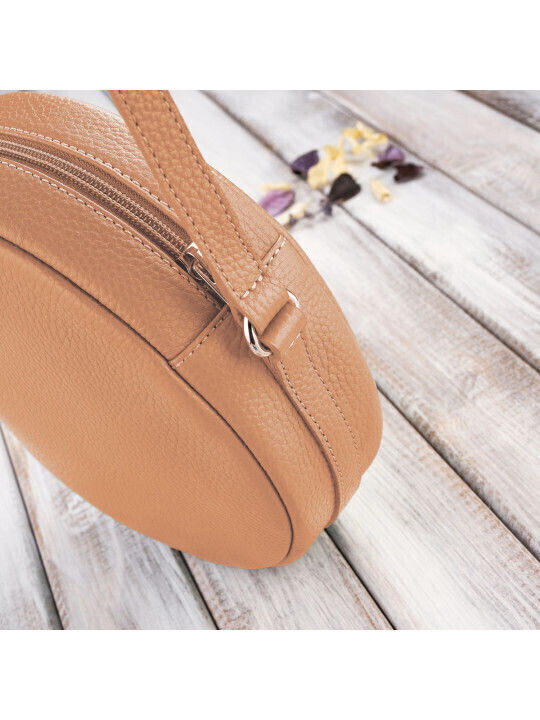 Leder Damentasche Schultertasche Orange