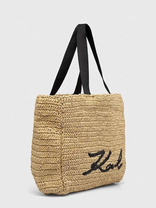 Karl Lagerfeld K Signature Τσάντα Θαλάσσης Μπεζ