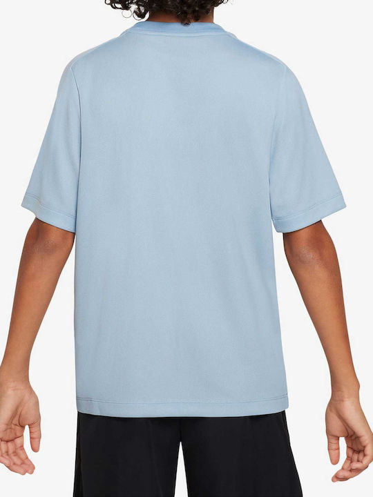 Nike Παιδική Μπλούζα Κοντομάνικη Light Blue Dri-fit