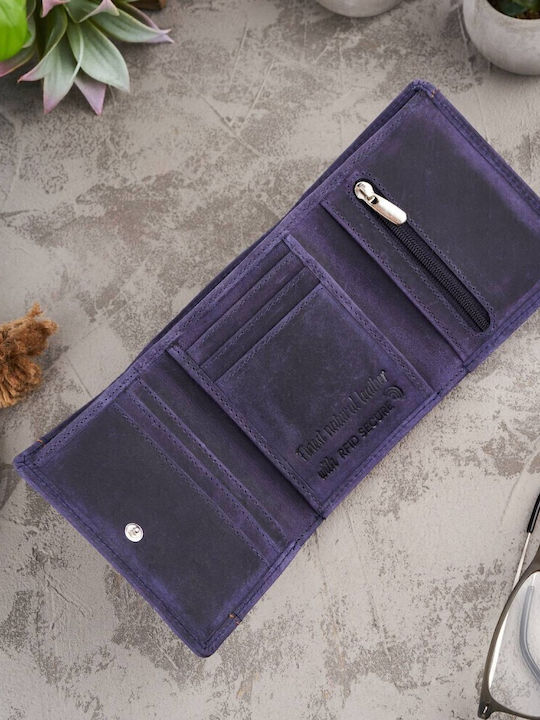 Mic Din piele Portofel de damă Clasice cu RFID Violet