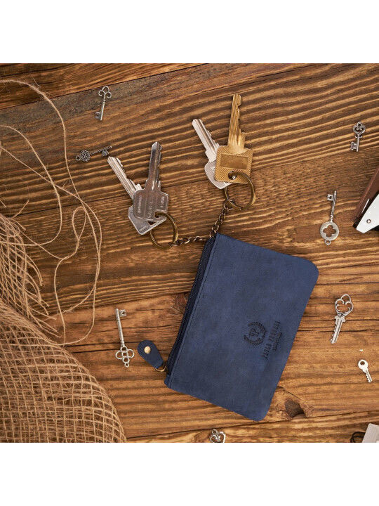 Leather Women's Wallet Classic with RFID Navy Blue