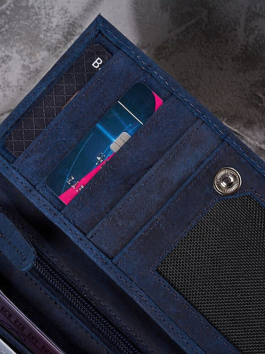 Large Women's Wallet Classic with RFID Navy Blue