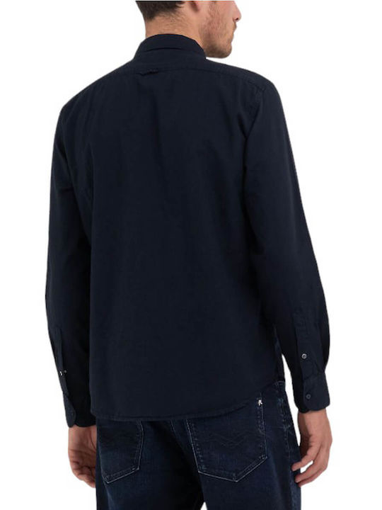 Replay Men's Shirt Cotton dark blue