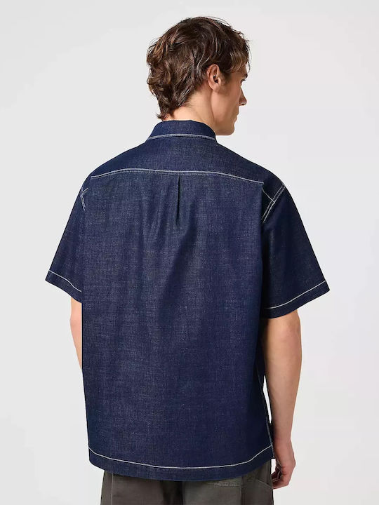 Wrangler Herrenhemd Baumwolle Med Indigo