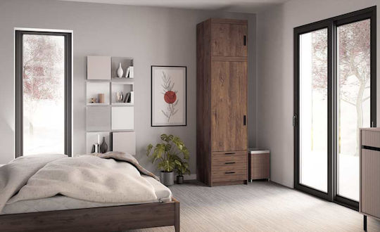 Единична врата Гардероб Ester 1d3s Lefkas Oak 59.9x53x190.5см