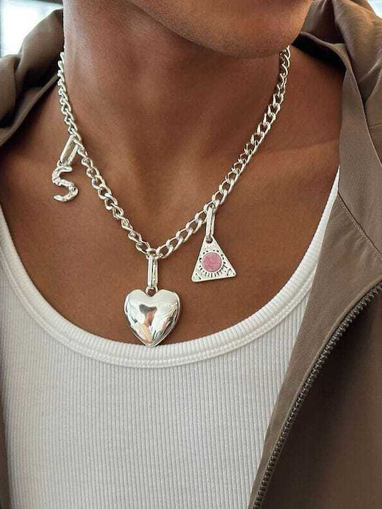 Pilgrim Charm Recycled Pendant B Silver-plated 402416002 Ορείχαλκος