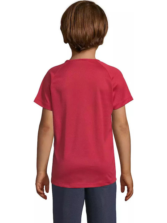 Kids' T-shirt Red Sporty