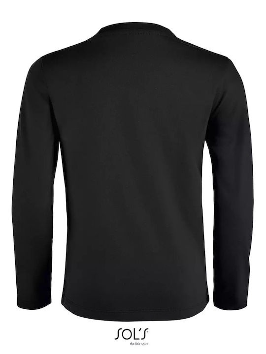 Sol's Children's Blouse Long Sleeve Black Imperial