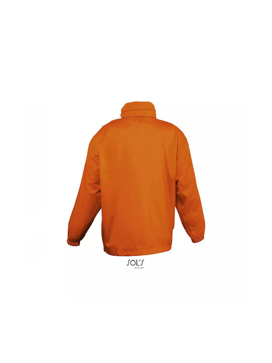 Sol's Kids Casual Jacket Windproof with Hood Orange