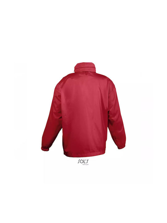 Sol's Kids Casual Jacket Windproof with Hood Red