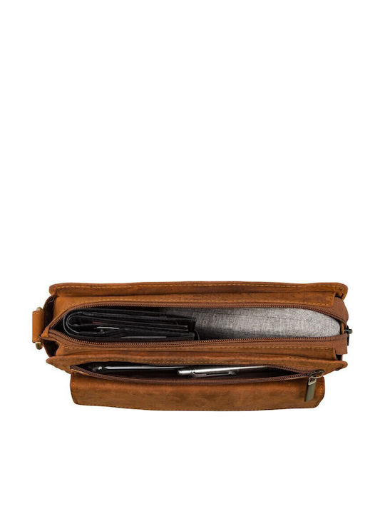 Кожена Мъжка Чанта За ръка Кафяв
