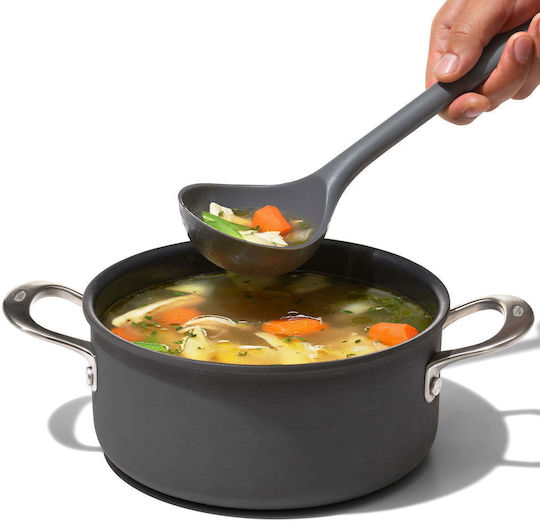 OXO Deep Black Silicone Soup Spoon