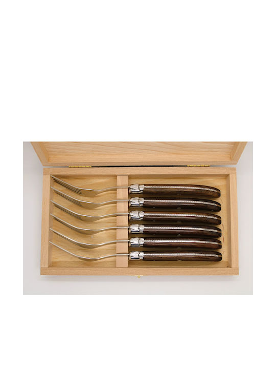 Laguiole Set of Forks Table Silver 6pcs