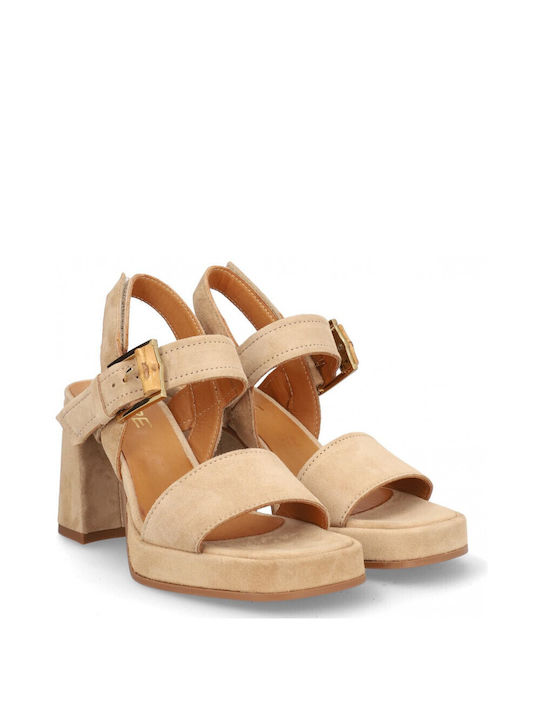 Alpe Suede Women's Sandals Beige