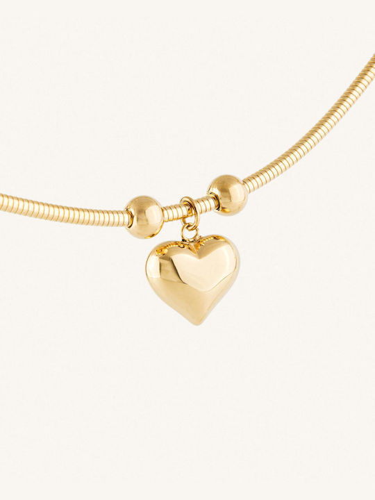 StanStefan Bracelet with design Heart made of Steel Gold Plated