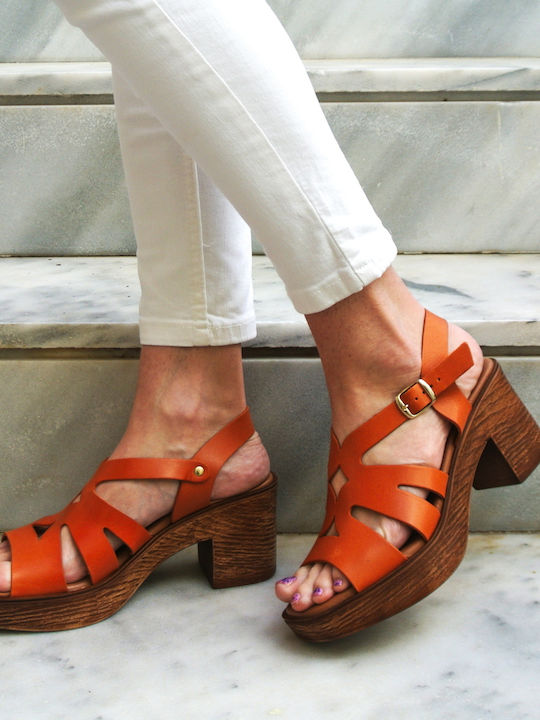 Leather Sandals Anatomic Brown