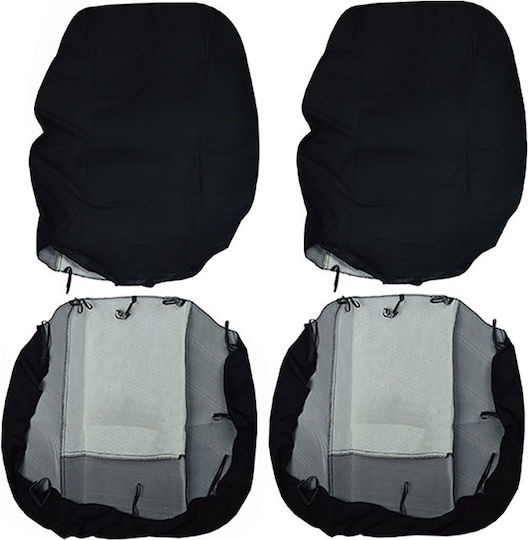 Auto Gs Auto Gs Car Seat Covers Set 4 Pieces Polyester Prime Full Black
