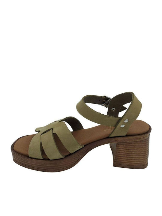 Leather Sandals Green