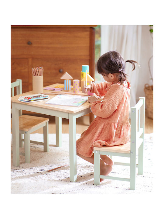 Kinder Tischset mit Stühlen Grün