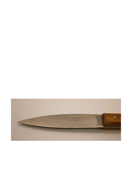 Claude Dozorme Olive Wood Μαχαίρια Φιλεταρίσματος από Ανοξείδωτο Ατσάλι 10.5cm 6τμχ