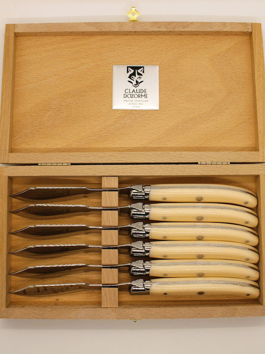 Laguiole Ivory Μαχαίρια Ψαριού από Ανοξείδωτο Ατσάλι 6τμχ