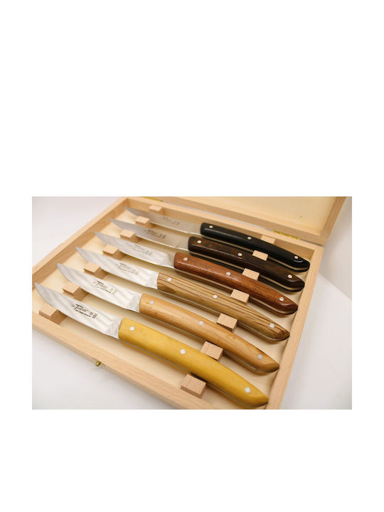Claude Dozorme Thiers Mixed Wood Ножове Филе от Неръждаема Стомана 6бр