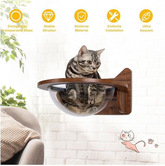 Costway Легло Котка Кафяв 40x40x23см
