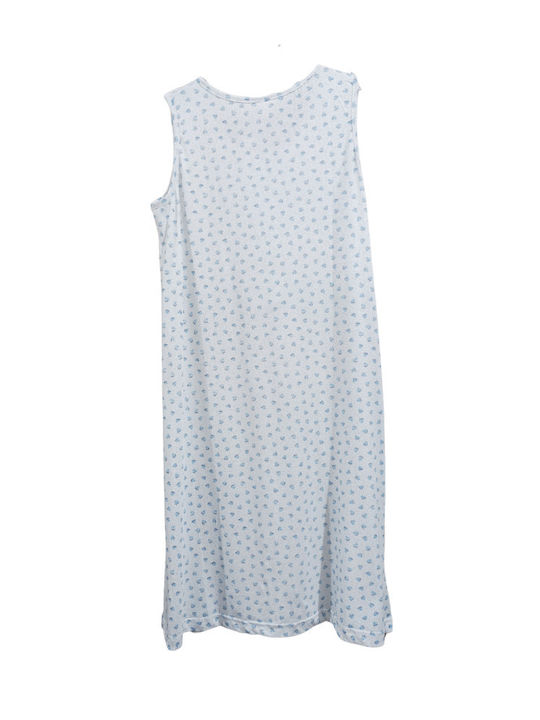 Odyssey Summer Cotton Women's Nightdress Blue