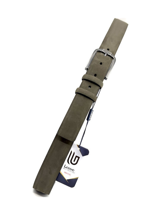 Men's Belt Leather Khaki LC-01/OLIVE
