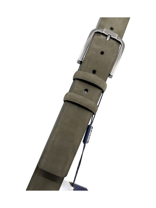Men's Belt Leather Khaki LC-01/OLIVE